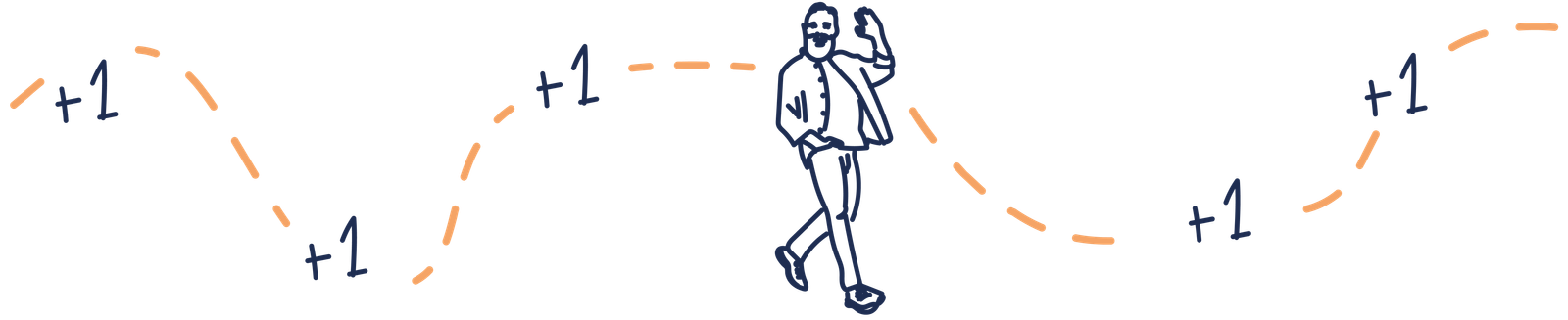 illustration d'une personne qui gagne des bonus au fur et à mesure qu'elle marche
